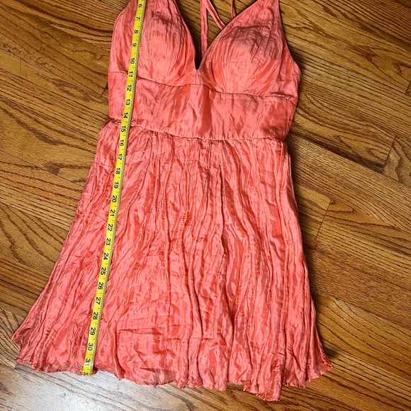 Nicole Miller Silk Coral Dress - Picture 5 of 8